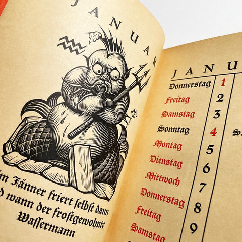 Kalender auf 1931 mit Holzschnitten und Versen von Karl Mahr (Ludwig & Mayer)