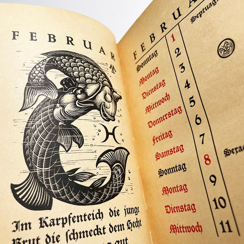 Kalender auf 1931 mit Holzschnitten und Versen von Karl Mahr (Ludwig & Mayer)