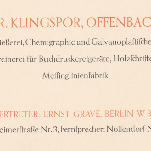 [Klingspor business card]
