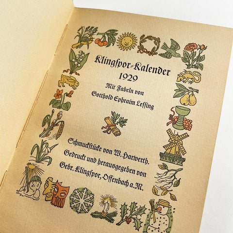 Klingsor-Kalender 1929