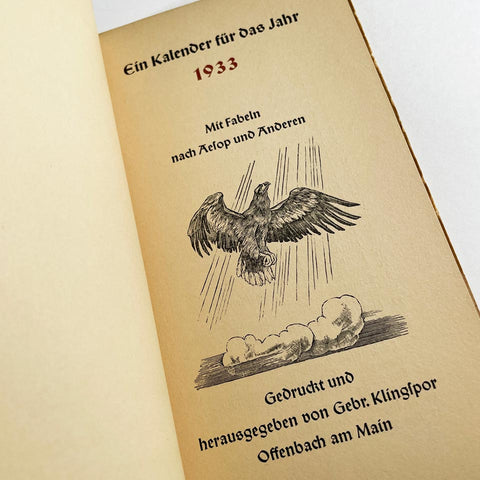 Klingsor Kalender für das Jahr 1933