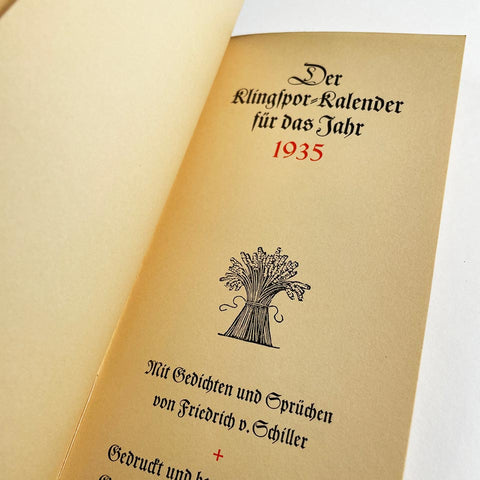Das Klingsor-Kalender für das Jahre 1935