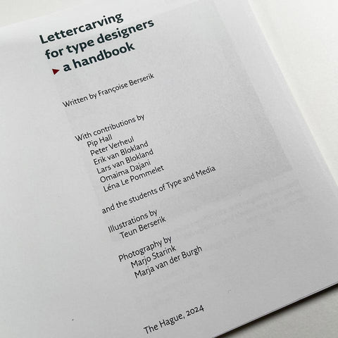 Lettercarving for type designers: a handbook