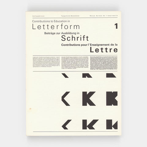 Contributions to Education in Letterform 1