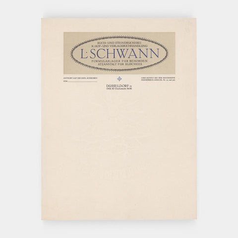 [a letterhead from L. Schwann]