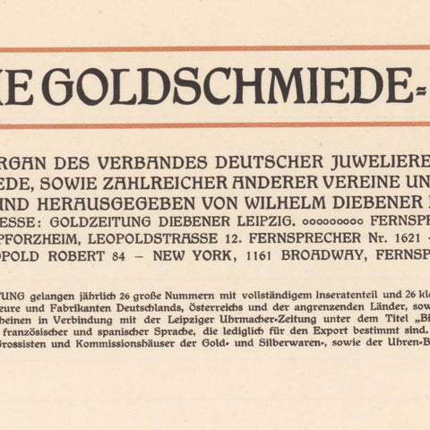[a letterhead from Deutsche Goldschmiede-Zeitung]