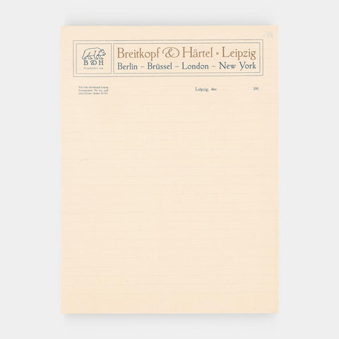 [a letterhead from Breitkopf & Härtel]