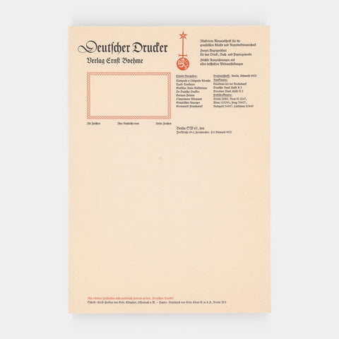 [a letterhead from Verlag Ernst Boehme]