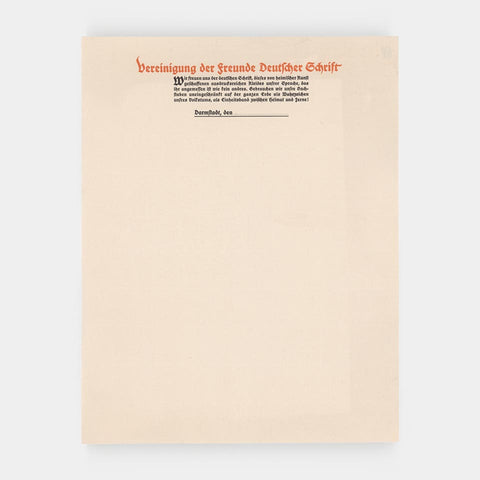 [a letterhead from Vereinigung der Freunde Deutscher Schrift]