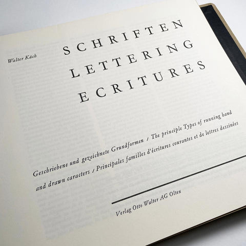Schriften, Lettering, Ecritures (Walter Käch)