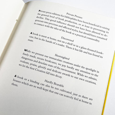 Rightness and Lightness: Thoughts on the Book as Object of Use