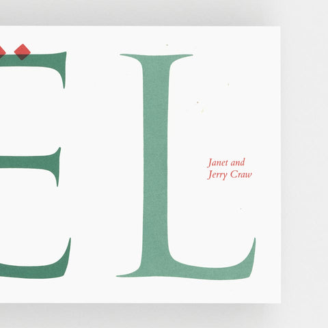 NOËL: Greetings and Best Wishes [from] Janet and Jerry Craw