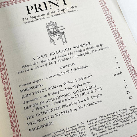 Print, Vol. 8, No. 5 (A New England Number)