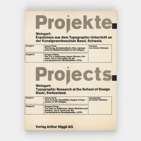 Projects: Typographic Research at the School of Design Basle, Switzerland [Wolfgang Weingart]