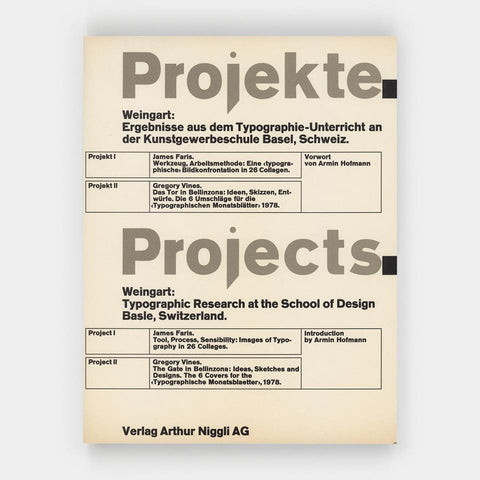 Projects: Typographic Research at the School of Design Basle, Switzerland (Wolfgang Weingart)