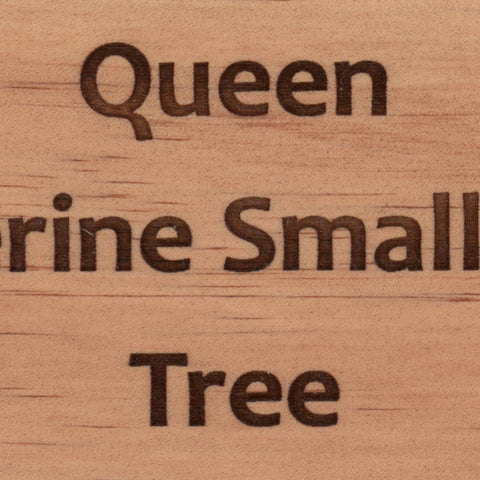 [A sign for Queen Lakatherine Small Gallery Tree]