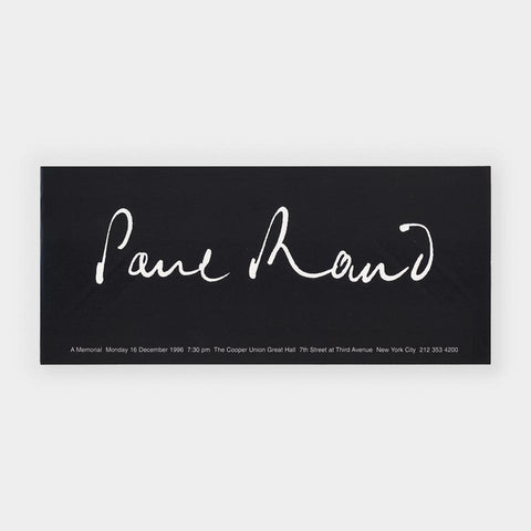 Paul Rand: A Memorial
