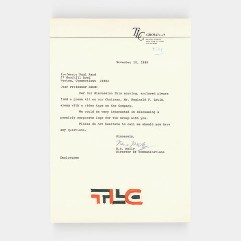 [Paul Rand: 48 sketches, mechanicals, and proofs for the logo of The Limited + 6 pages of sketches, designs, and notes for a logo for TLC Group]