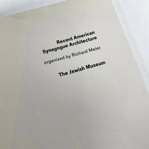 Recent American Synagogue Architecture