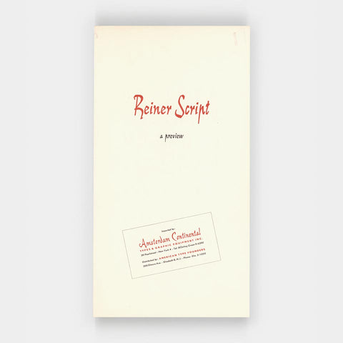 Reiner Script: a preview