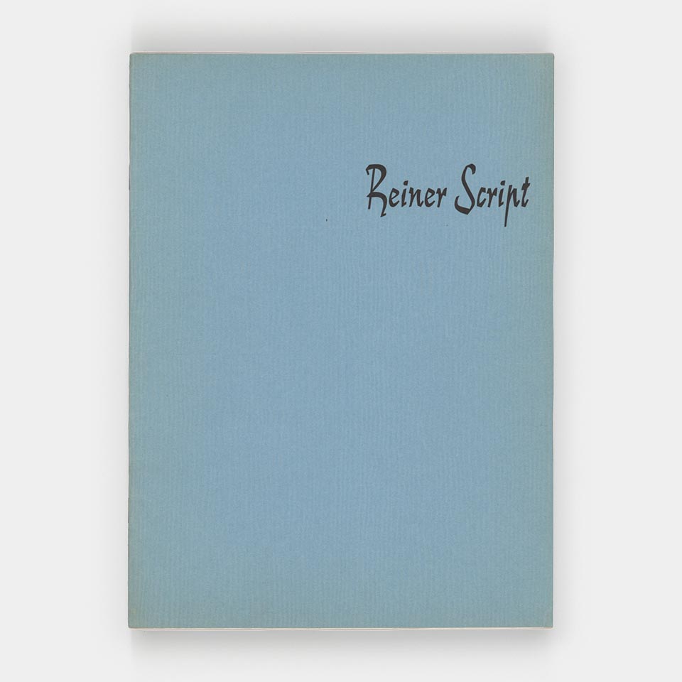 Reiner Script – Katherine Small Gallery