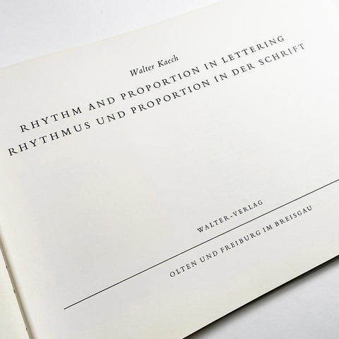 Rhythm and Proportion in Lettering