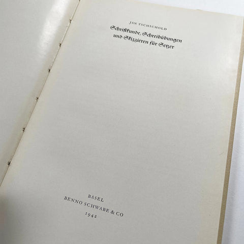 Schriftkunde Schreibübungen und Skizzieren (Jan Tschichold)