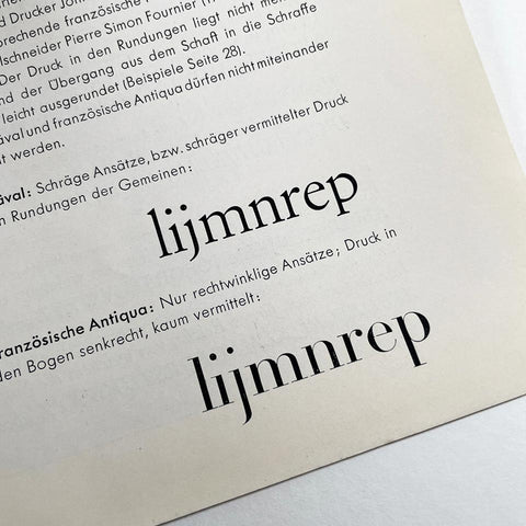 Schriftschreiben für Setzer