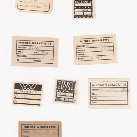 [8 Wiener Werkstätte labels and tags]