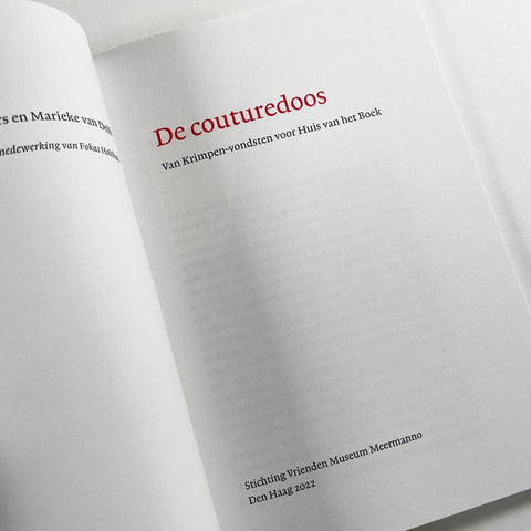 De couturedoos: Van Krimpen-vondsten voor Huis van het Boek