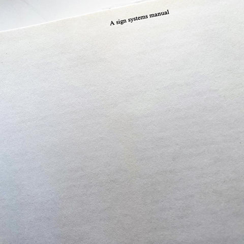 A Sign Systems Manual