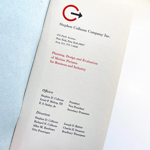 Planning, Design and Evaluation of Motion Pictures for Business and Industry (Bradbury Thompson)