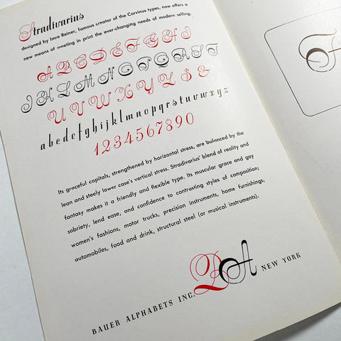 Stradivarius: A New Type Face Dedicated to Aspiring Typography