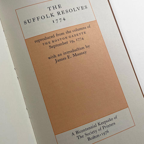 The Suffolk Resolves 1774