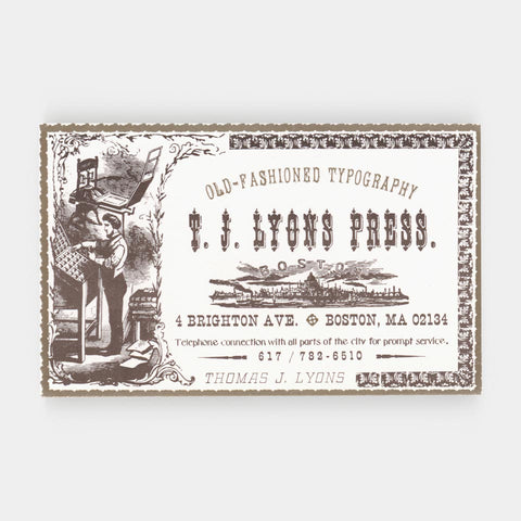 [T.J. Lyons Press business card]