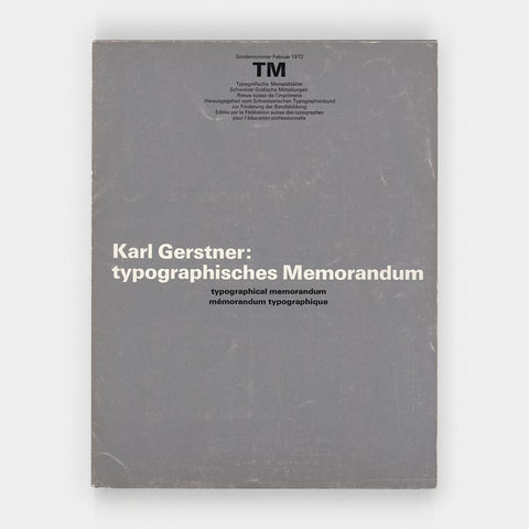 Karl Gerstner: Typographisches Memorandum