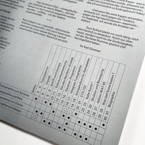 Karl Gerstner: Typographisches Memorandum