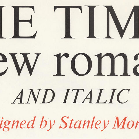 The Times New Roman and Italic