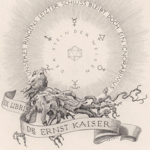 Ex Libris Dr. Ernst Kaiser (Friedrich Teubel)