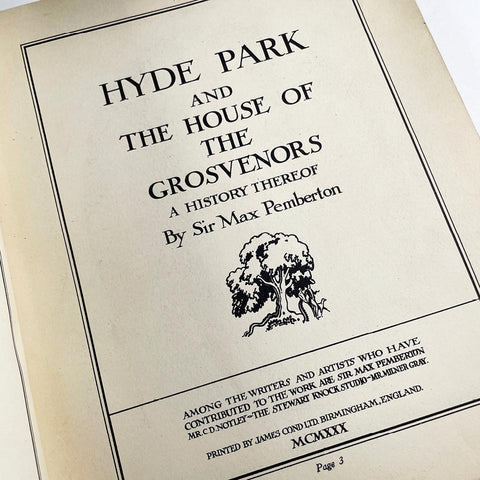 The History of Hyde Park and The Grosvenors