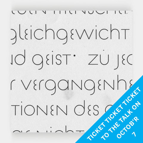 Ticket(s) to “Experimental Type Design: A Checkered History”