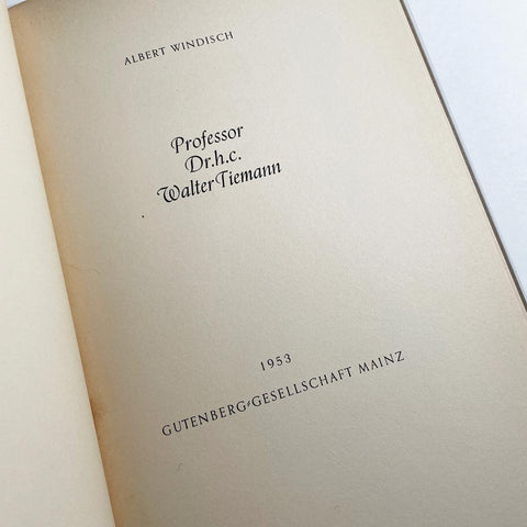 Professor Dr. h.c. Walter Tiemann