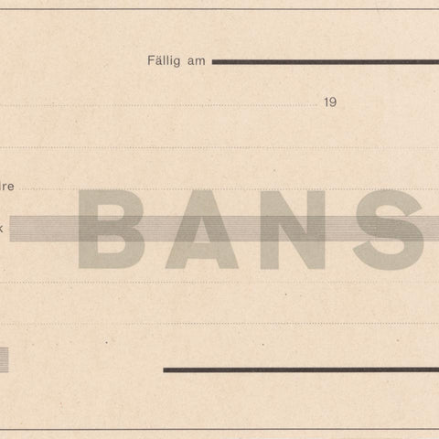[Bansi bill of exchange designed by Georg Trump]