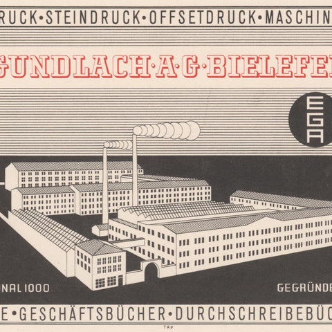 [E. Gundlach A.G. card designed by Georg Trump]
