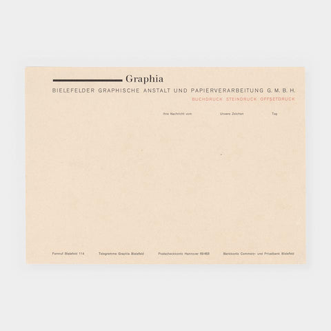 [Graphia half-letterhead designed by Georg Trump]