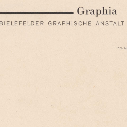 [Graphia half-letterhead designed by Georg Trump]