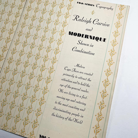 Two-Series Modernage Typography Introduced by the American Type Founders Company
