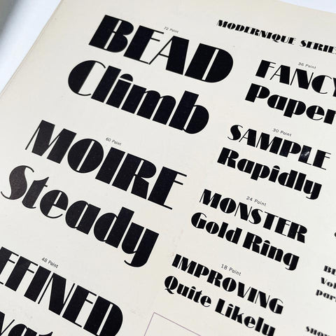 Two-Series Modernage Typography Introduced by the American Type Founders Company