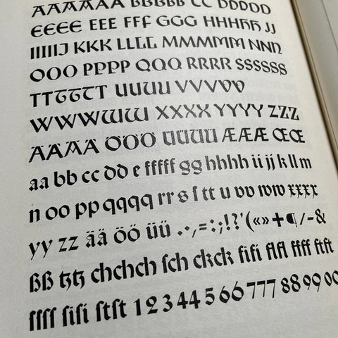 Über Schönheit von Schrift und Druck