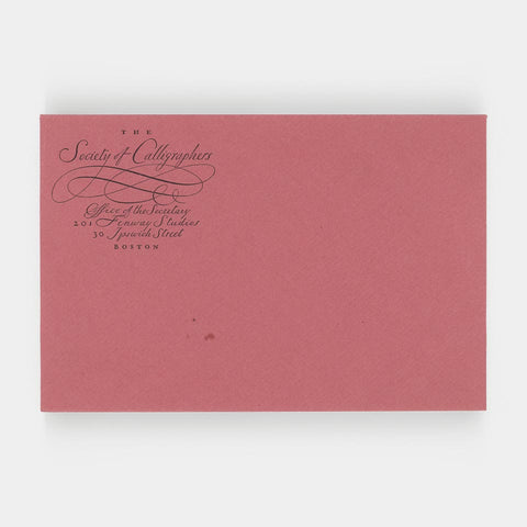[The Society of Calligraphers envelope] (W.A. Dwiggins)